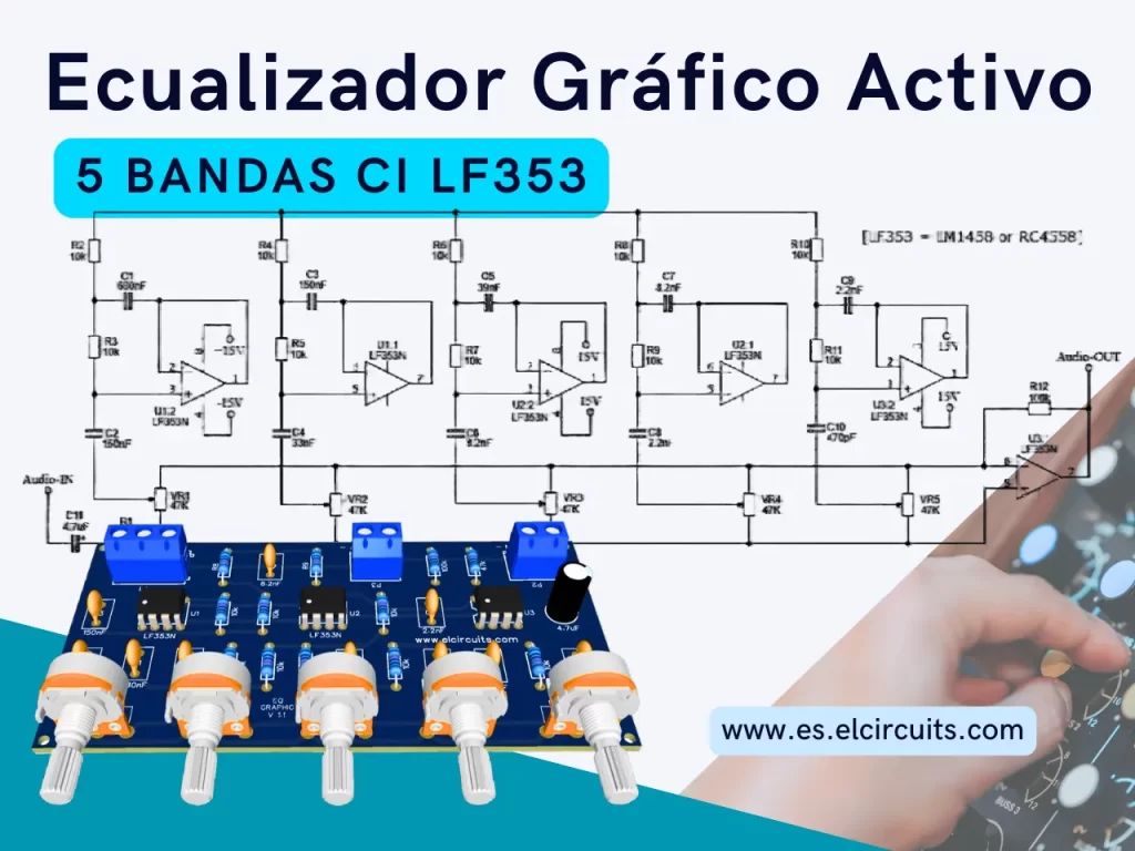 Ecualizador-Grafico-Activo-5-Bandas-LF353-