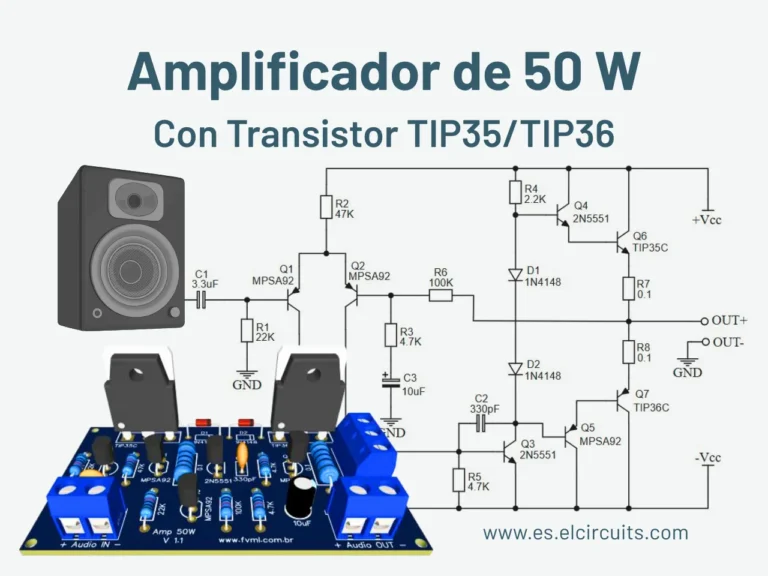 Amplificador-50W-TIP35-TIP-36